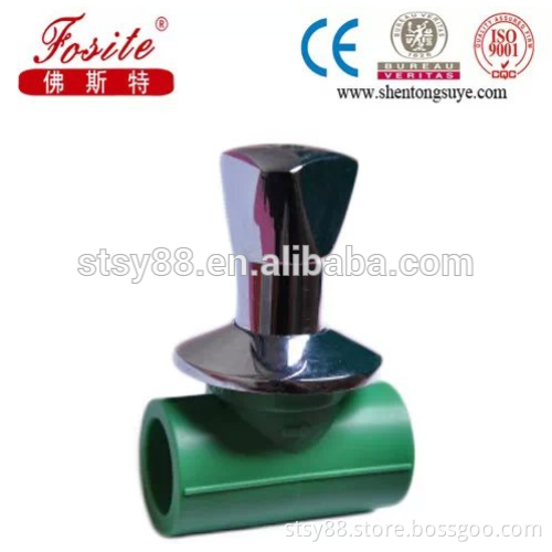 Green Plastic PP-R Triangle Concealed Valve